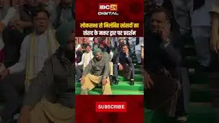 लोकसभा से निलंबित सांसदों का मकर द्वार पर प्रदर्शन...#SuspendedMPs #MakarDwarProtest #LokSabha