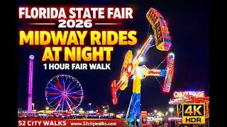 Florida State Fair 2026 Midway Rides at Night POV | Carnival Lights, Thrill Rides & Long Exit Walk