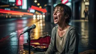 Street Kid Sings Hotel California &mdash; Professional Musicians FREEZE in Shock