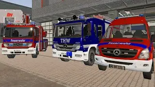 Blue Notruf 112 - Augsburg New Skins Fire Brigade Truck and Ambulance Responding! 4K