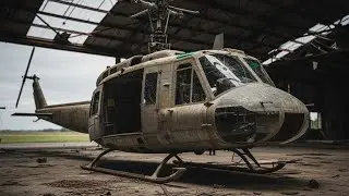ASMR Helicopter Restoration | Bell UH-1 Iroquois 1968 Burnt to Brand-New Full Restoration