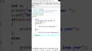 C program on Leap year