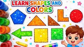 Learn Shapes and Colors for Kids | Fun Shape Tracing & Color Learning | Preschool Learning Video