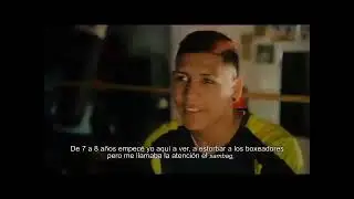 Nike Theran con el ex campe&oacute;n mundial Fidel Bassa.