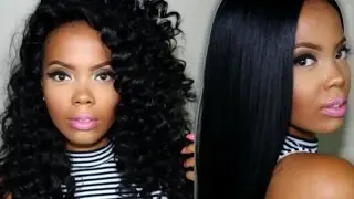 EVLYN #RELOADED | HOW TO CURL FREETRESS EQUAL DELUX LACE FRONT EVLYN | TASTEPINK