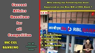 Who has been appointed as the new MD of RBL bank.....?#shorts
