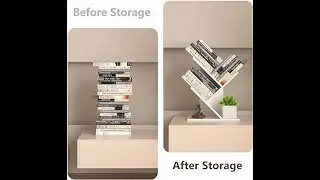 3-Tier Small Tree Bookshelf | Modern Wooden Book Rack for Home & Office Decor 2025.