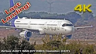 Last Landing Airbus A321 SAS (OY-KBH) Scandinavian Airlines (CDT)!