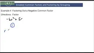 6.1 Example 4 Factoring Out a Negative Common Factor