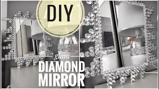 DIY: Lustro glamour z kryształkami sunburst mirror glam