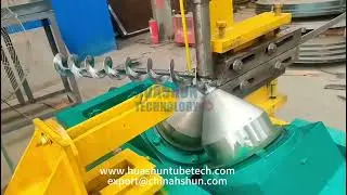 continous rolling details of Helical Spiral Screw Continuous Blade Cold Rolling Forming Machine