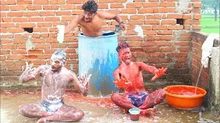 Prank with best friend in village 🤣 || Funny4gang