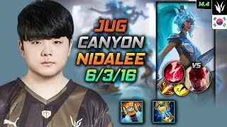 Nidalee Jungle Build Canyon Hextech Rocketbelt Electrocute - LOL KR Challenger Patch 14.4