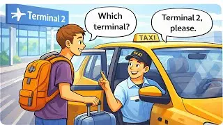 Taxi to the Airport | English Conversation