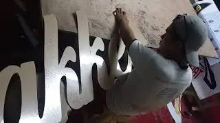 Acrylic cutting Demonstration using Jigsaw power tools and a improvise cutting blade