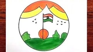 How to Draw Indian Flag | Easy Drawing l 26 January Republic Day Drawing l Indian Flag for Beginners