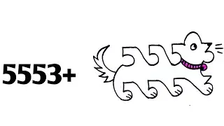 How to draw Dog 🐕 From 5553 Number / Dog drawing 