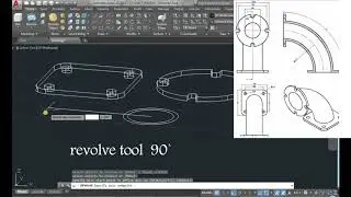 AUTOCAD 3D / drawing exercise 10| &ccedil;izim &ouml;rnekleri revolve tool