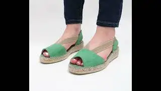 Toni Pons ELLA Ladies Suede Espadrille Sandals Mint | Shuperb™