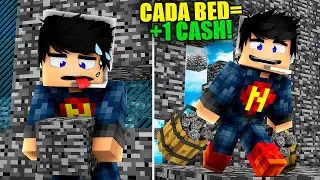⭐Minecraft : Ganhei 1 de cash pra cada bedrock colocada! - FACTIONS PIRATA #06