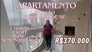 (Vendido!) APARTAMENTO SEMI-MOBILIADO  NA AVIAÇÃO-PRAIA GRANDE, 2 DOMRS + 1 SUITE (Vendido!)