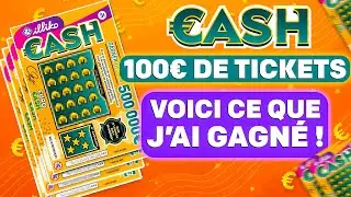 Grattage de 100&euro; de tickets FDJ CASH 💸 Le ticket star de 2025 : gain ou douille ? 😱
