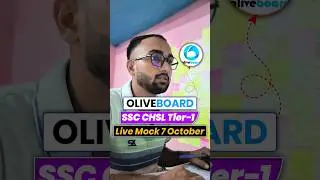 Oliveboard Chsl Live Mock Test 7 October✅| SSC Chsl Tier-1🎯| #ssc #chsl #mock #shorts