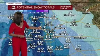 Colorado weather: Denver metro set for 2-4 inches of snow by Wednesday morning