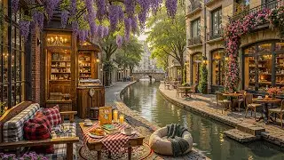 February Spring Morning at Cozy Coffee Shop Ambience 🌿 Warm Jazz Instrumental Music for Work, Study