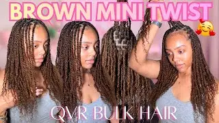 BLACK TO BROWN MINI TWIST! HOW TO ADD HUMAN HAIR
