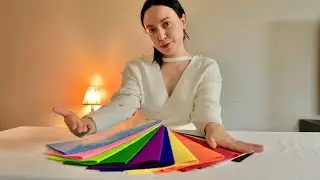 COLOR ANALYSIS ASMR analyzing and tracing model photos with fabric swatches! (soft spoken)