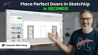 Создавайте идеальные двери в SketchUp за считанные секунды! (Автоматическая резка стен) | Учебное...