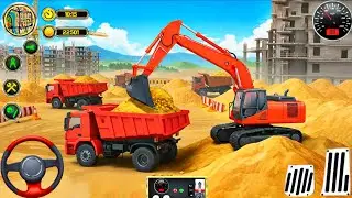 Heavy JCB Excavator Construction Games 2026 | Real City Road Construction Games | Android GamePlay