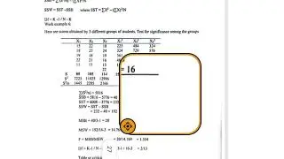 One way ANOVA - Biostatistics