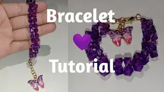Beaded bracelet tutorial💜