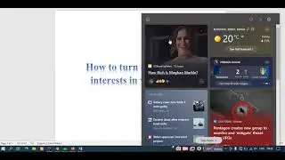 How to disable news and interests in windows 10 taskbar