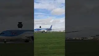 Dreamliner Boeing 787 close up airside Southside MAN Manchester Airport.