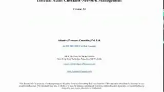 Network Management Internal Audit Checklist