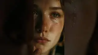 Closeup of an Extremely beautiful crying woman with a neutral expression thinking about her lost ...