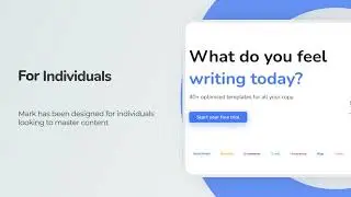 Mark Copy AI - Web design - UX/UI Design