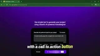 AI Designs a Modern Landing Page from Text Instructions!