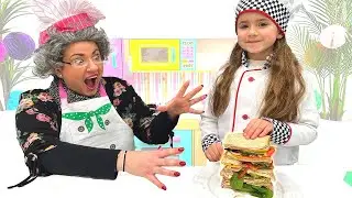 Ruby and Bonnie make a simple sandwich