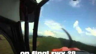 Landung auf der Gebirgspiste in Grunau/ jeż&oacute;w sudecki, Polen