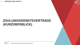 Vertragliche Schuldverh&auml;ltnisse 17 = B&uuml;rgerliches Recht II Uni Leipzig SS 2020 Vorlesungsstunde 33