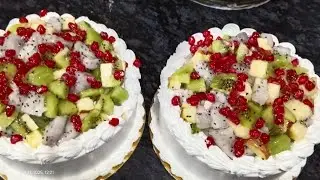 Fresh fruit fruit#birthdaycake  kaptan colourful #cake  cake Jalal Sk is live!