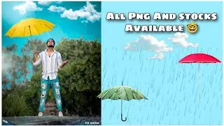 RAIN PHOTO EDITING WITH UMBRELLA NEW CONCEPT || PHOTO EDITING TUTORIAL || WITH ALL STOCKS 🤓#rain
