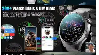 Умные часы GT5 - GPS, водонепроницаемые, с монитором здоровья и автоответчиком.