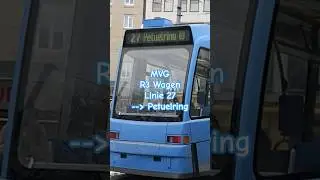 Ausfahrt Stra&szlig;enbahnlinie 27 Ri. Petuelring in Sendlinger Tor #stra&szlig;enbahn #m&uuml;nchen #mvg #vgfmotion