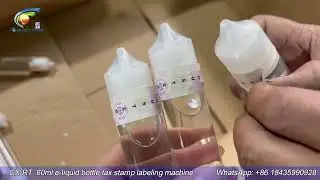 labeler |60ml e-liquid bottle tax stamp horizontal labeling machine | tax strip labeling machine