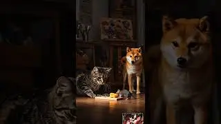 Will the Cat or Mouse Trigger the Trap?📚 Cat in the Study Room 🐱🐭#cat #cute #shortclip